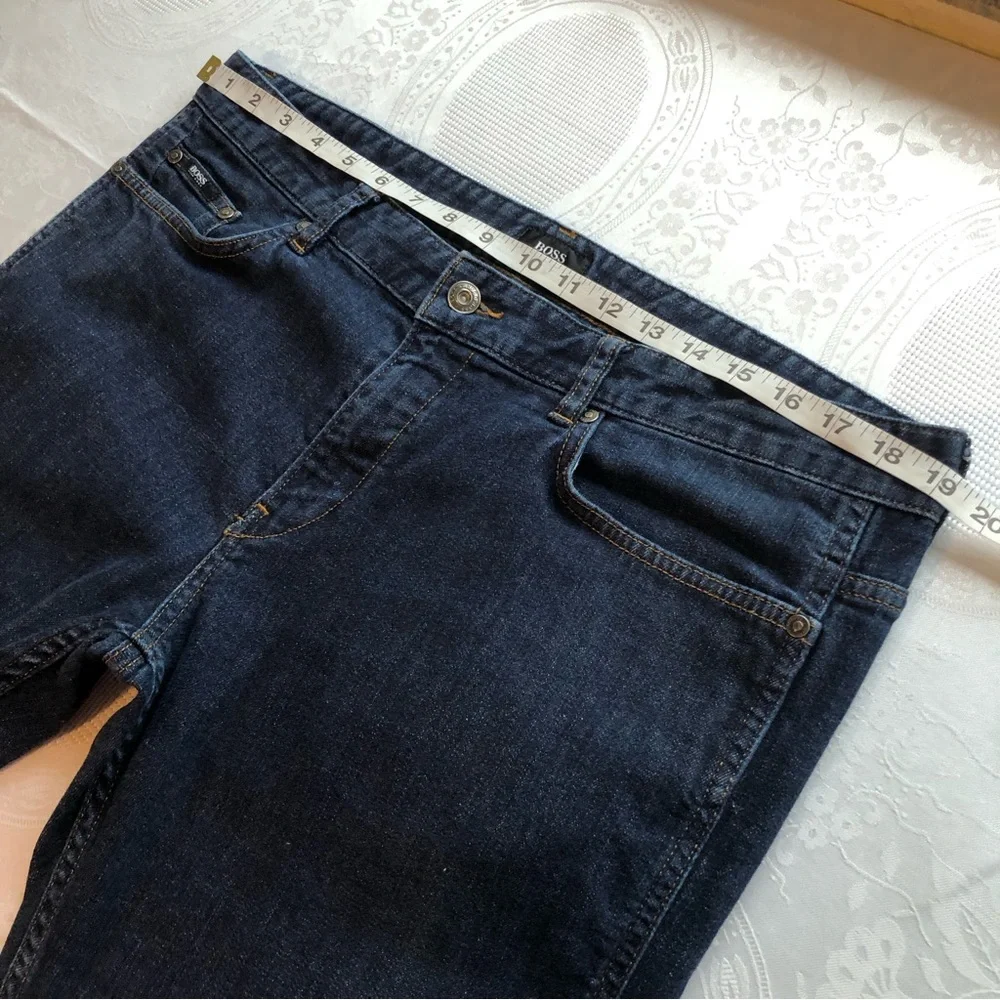BOSS Hugo Blue Jeans Boss Men’s Size 36 Denim Pants Classic-Fit Straight-Leg